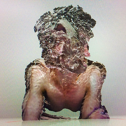 Interrupted 3D scan by artist Paul Coombs